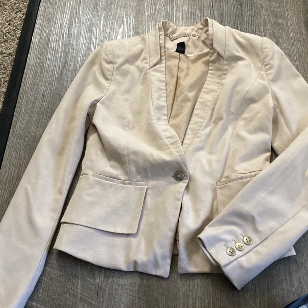 White House Black Market light tan blazer
